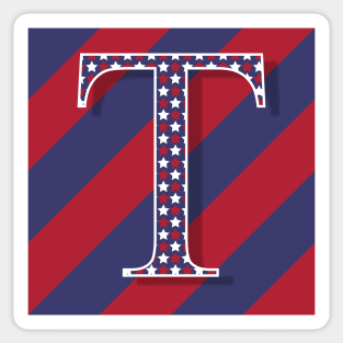 Old Glory Letter T Sticker